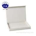 White Flapped Book Shape Hardcover Gift Box